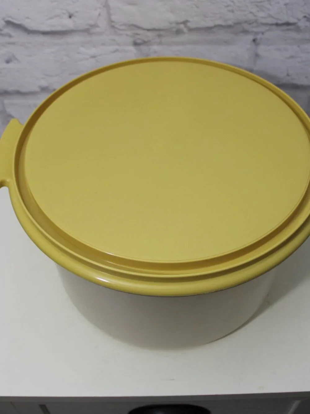 Vintage Tupperware Round Cake Taker Saver Dome with Handle and Base